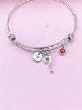 Silver Question Mark Punctuation Charm Bracelet, N6202B