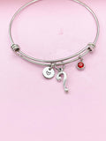 Silver Question Mark Punctuation Charm Bracelet, N6202B