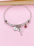 Silver Question Mark Punctuation Charm Bracelet, N6202B
