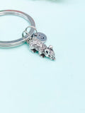 Silver Mouse Charm Keychain – Animal Lover Gift