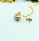 Strawberry Quartz Necklace, Natural Gemstone Jewelry, N4264