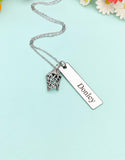 Silver Basketball Hoop Necklace, Gifts for Basketball Team, School Sport, D031
