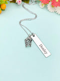 Silver Basketball Hoop Necklace, Gifts for Basketball Team, School Sport, D031