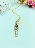Gold Skeleton Necklace, N449G