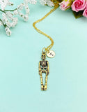 Gold Skeleton Necklace, N449G