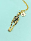 Gold Skeleton Necklace, N449G