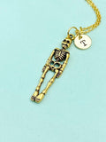 Gold Skeleton Necklace, N449G