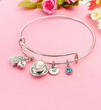 Silver Tea Bag Teacup and Saucer Charm Bracelet, N3805C