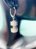 Silver Dumbbell Coil Charms Earrings – Fitness Lover Gift Jewelry, N6939