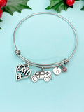 EMT Ambulance Birthstone Initial Charm Bracelet, N2139A