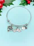 EMT Ambulance Birthstone Initial Charm Bracelet, N2139A