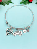 EMT Ambulance Birthstone Initial Charm Bracelet, N2139A