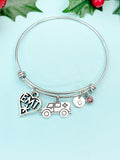 EMT Ambulance Birthstone Initial Charm Bracelet, N2139A