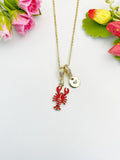 18K Gold Plated Lobster Gold Necklace, Ocean Beach Sea Life Lover Gift, N6943