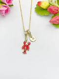 18K Gold Plated Lobster Gold Necklace, Ocean Beach Sea Life Lover Gift, N6943
