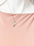 Silver Skates Shoe Charm Necklace, N5829