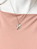 Silver Skates Shoe Charm Necklace, N5829