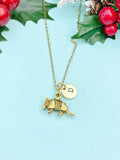 Gold Armadillo Animal Charm Necklace – Dainty Wildlife Lover Gift Jewelry, N471