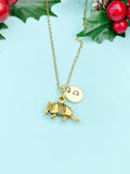 Gold Armadillo Animal Charm Necklace – Dainty Wildlife Lover Gift Jewelry, N471