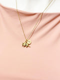 Gold Armadillo Animal Charm Necklace – Dainty Wildlife Lover Gift Jewelry, N471