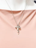Silver Gym Weight Training Dumbbell Lightning Charm Necklace – Fitness Motivation Gift Jewelry, N987B