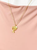 Candlestick Menorah Necklace – Gold Menorah Charm Peace Jewelry Gift, N5026