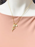 Gold Tulip Charm Necklace – Dainty Flower Pendant Spring Gift Jewelry, N3459
