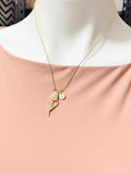 Gold Tulip Charm Necklace – Dainty Flower Pendant Spring Gift Jewelry, N3459