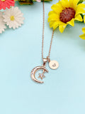 Rose Gold Moon Star Necklace – Celestial Charm Jewelry