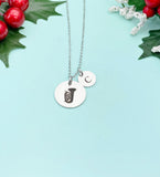 Tuba Charm Necklace, Stainless Steel Musician Necklace, D499