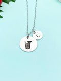 Tuba Charm Necklace, Stainless Steel Musician Necklace, D499