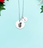 Tuba Charm Necklace, Stainless Steel Musician Necklace, D499