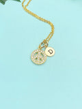 Peace Charm Gold Necklace, N4505