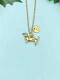 Gold Dachshund Charm Necklace – Dainty Dog Pendant Pet Lover Gift Jewelry, N488