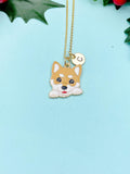 Gold Shiba Dog Charm Necklace, N5905