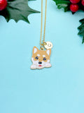 Gold Shiba Dog Charm Necklace, N5905