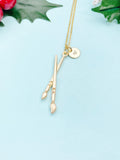 Gold Artist Paintbrush Charm Necklace, Paint Brush, AN4980