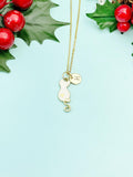 Gold White Cat Charm Necklace – Cute Cat Pendant Pet Lover Gift Jewelry, N5506