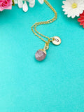 Rhodonite Necklace, Natural Gemstone Jewelry, N2801