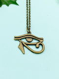 Egyptian Eye of Horus Charm Necklace – Dainty Protection Symbol Gift Jewelry, N 1752