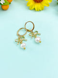 Gold Pearl Earrings Dainty Freshwater Pearl Jewelry – Elegant Gift for Her, N6905