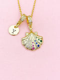 18K Gold Plated Scallop Seashell Gold Necklace, Ocean Beach Sea Life Lover Gift, N6946