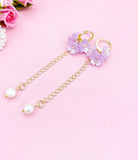 Cherry Blossom Earrings, Sakura Spring Flower, Natural Pearl, N6967