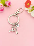 Plumber Keychain, Silver Wrench Faucet Charm, N6969K