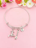 Plumber Bracelet, Silver Wrench Faucet Charm, N6969B