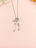 Silver Otoscope Mirror Charm Jewelry, ENT Doctor Nurse Dentist Gift, N6971A