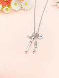 Silver Otoscope Mirror Charm Jewelry, ENT Doctor Nurse Dentist Gift, N6971A