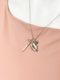 Otolaryngologists Necklace, Silver Otoscope and Mouth Charm Jewelry, ENT Doctor Nurse Gift, N6972