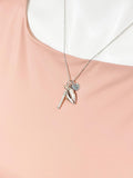 Otolaryngologists Necklace, Silver Otoscope and Mouth Charm Jewelry, ENT Doctor Nurse Gift, N6972