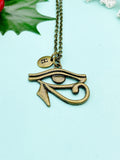 Bronze Egyptian Eye of Horus Charm Necklace, N670B